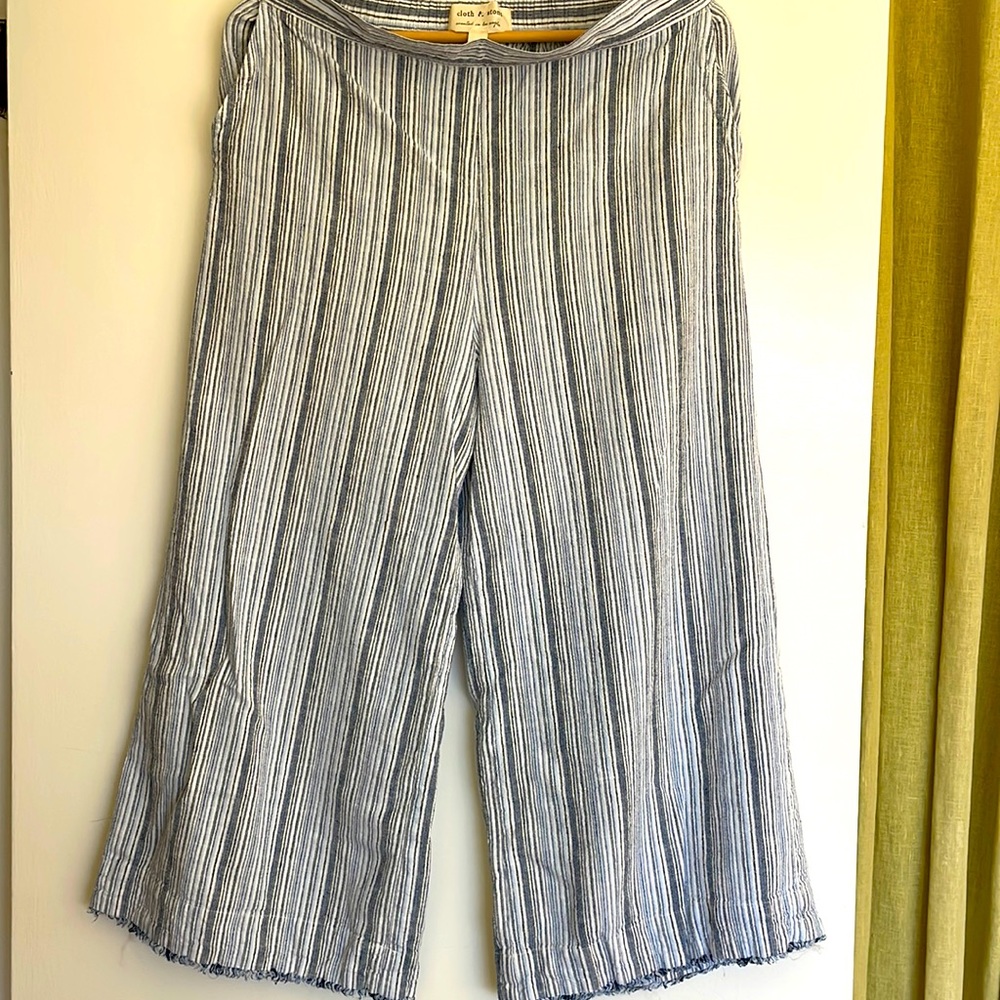 cloth and stone pants, sizeL , blue/white